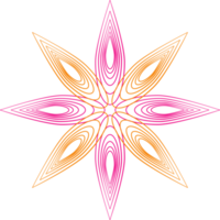 conception d'élément de fleur d'étoiles minimale pour la décoration png