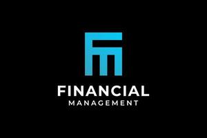 Letter FM financial management logo vector