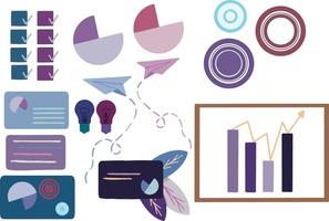 Set of business icons. Graphs. Diagrams vector