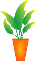 plante d'intérieur pot de fleurs croissance des feuilles naturelles décoration intérieure illustration de conception graphique