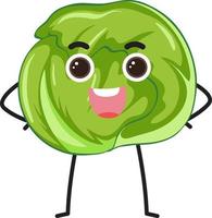 A cabbage cartoon character vector