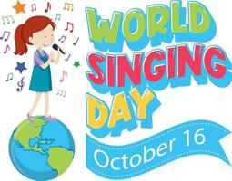 World Singing Day Banner Design vector