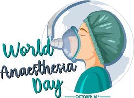 World Anaesthesia Day Banner Design vector