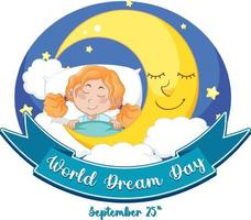 World Dream Day Banner Design vector