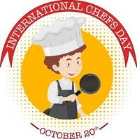 International Chef Day Poster Design vector