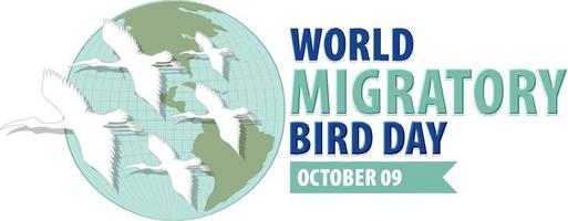 World Migratory Bird Day Banner Design vector