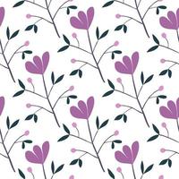 Cute flower seamless pattern. Abstract floral endless wallpaper. Creative botanical background. vector