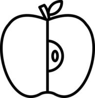 icono de línea de manzana vector