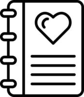Diary Line Icon vector