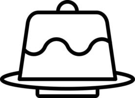 Lava Cake Line Icon vector