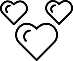 Heart Line Icon vector