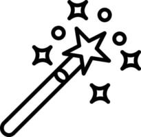 Magic Wand Line Icon vector