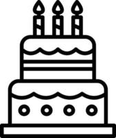 Birthday Cake Line Icon vector