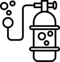 Oxygen Cylinder Line Icon vector