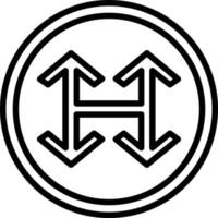 Junction Arrow Line Icon vector