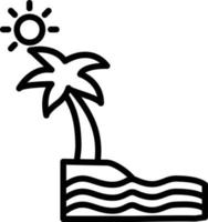 Vacation Line Icon vector