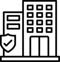 Company Insurance Line Icon vector