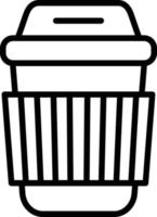 Paper Cup Line Icon vector