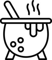 Cauldron Line Icon vector