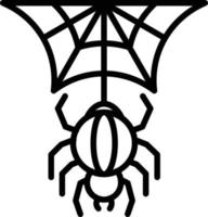 Spider Line Icon vector