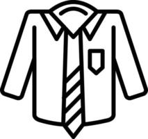 icono de línea de traje de trabajo vector