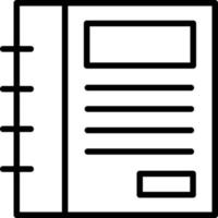 Diary Line Icon vector