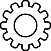 Cogwheel Line Icon vector
