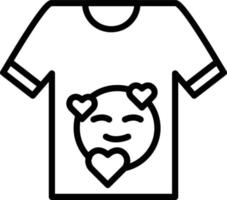 icono de línea de camisa vector