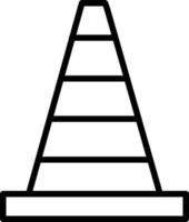 Traffic Cone Line Icon vector