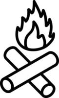 Campfire Line Line Icon vector