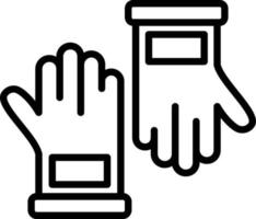 Hand Gloves Line Icon vector