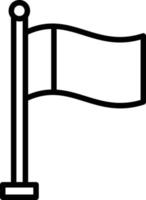 icono de línea de línea de bandera vector