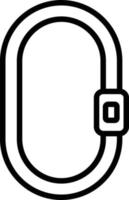 Carabiner Line Line Icon vector