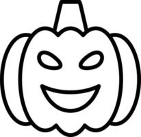 icono de línea de calabaza de halloween vector