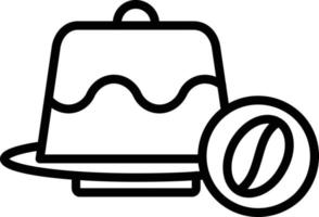 Lava Cake Line Icon vector