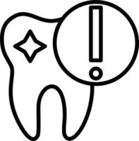 Tooth Problem Line Icon vector