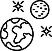 Planet Line Icon vector