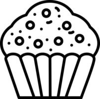 Cupcake Line Icon vector