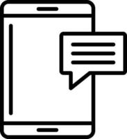 Message Line Icon vector