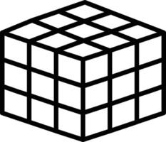 icono de línea de rubik vector