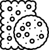 icono de línea de galletas vector