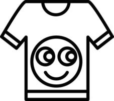 icono de línea de camisa vector