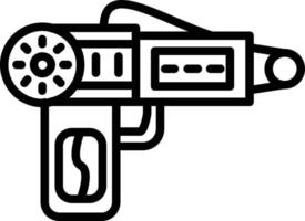 Space Gun Line Icon vector