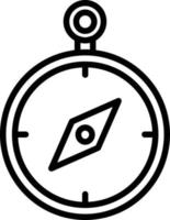 Compass Line Icon vector