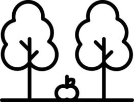 Forest Line Icon vector