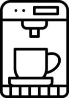 icono de línea de máquina de café vector