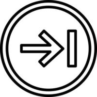 Right Arrow Line Icon vector