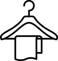 Towel Hanger Line Icon vector