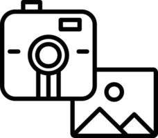 Instant Camera Line Line Icon vector