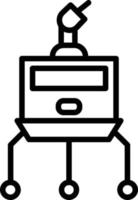 Lander Line Icon vector